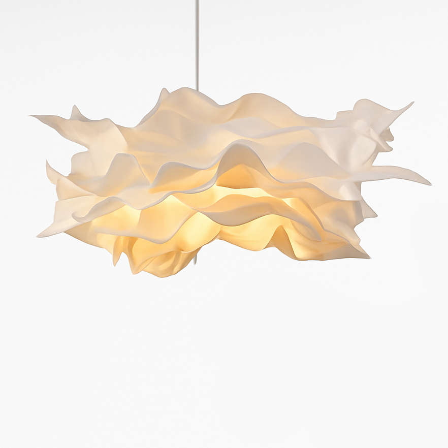 Lustre en papier blanc forme nuage NUVOLA