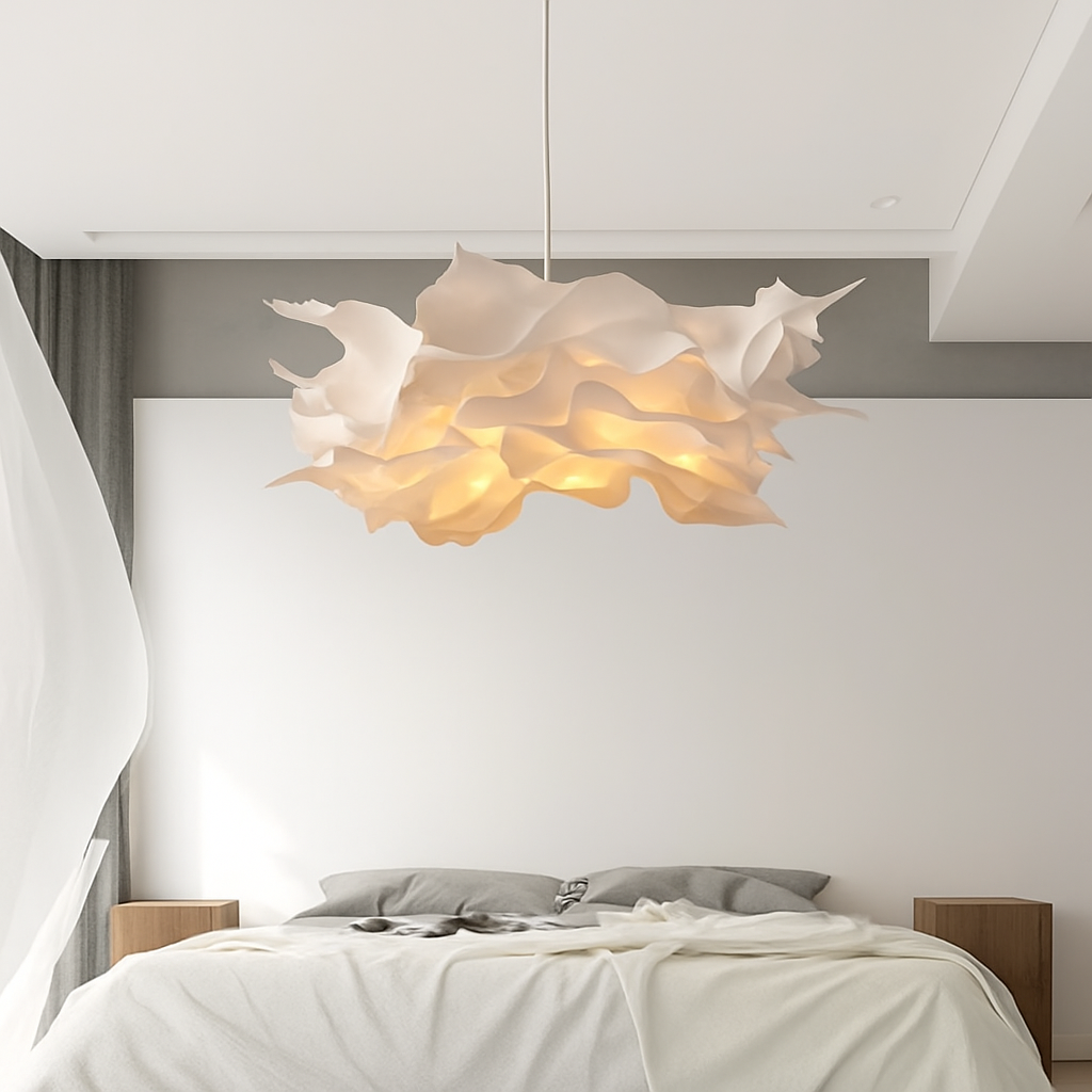 Lustre en papier blanc forme nuage NUVOLA