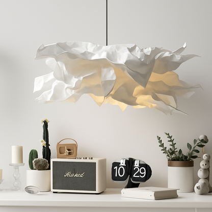 Lustre en papier blanc forme nuage NUVOLA