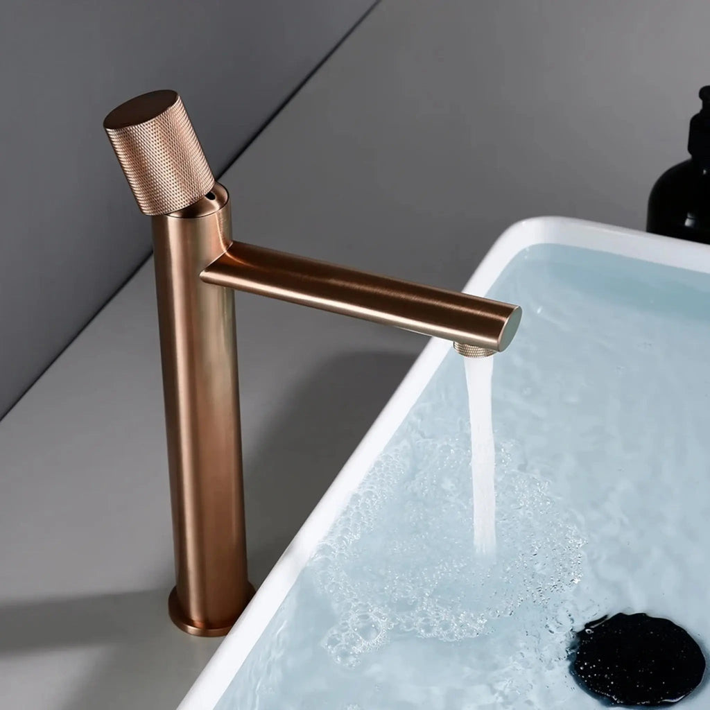 Mitigeur de lavabo haut or rose