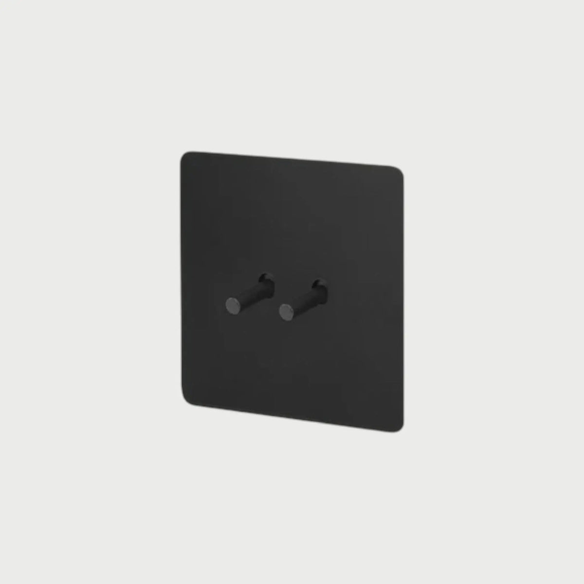 interrupteur va-et-vient double noir mat