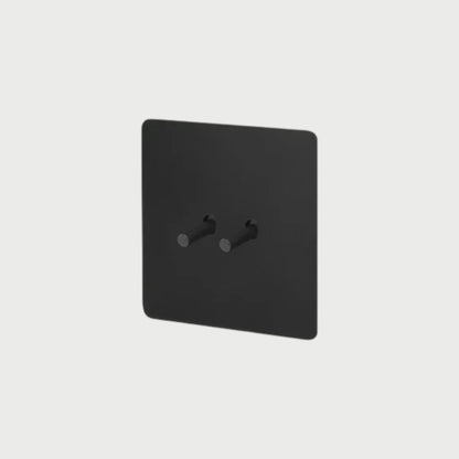 interrupteur va-et-vient double noir mat