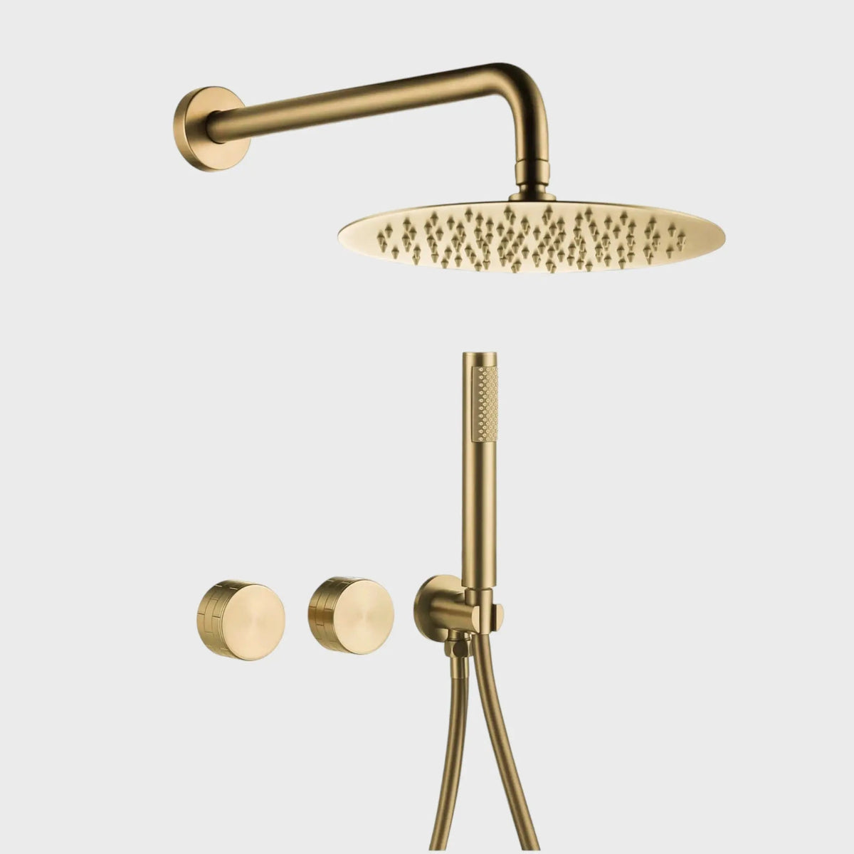 Composition de Douche encastré or brossé