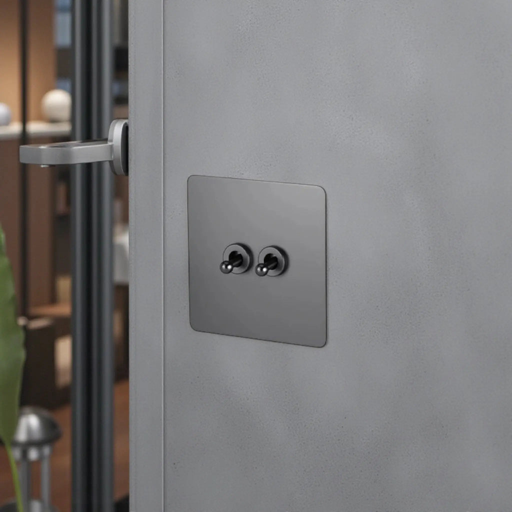 interrupteur va-et-vient double anthracite