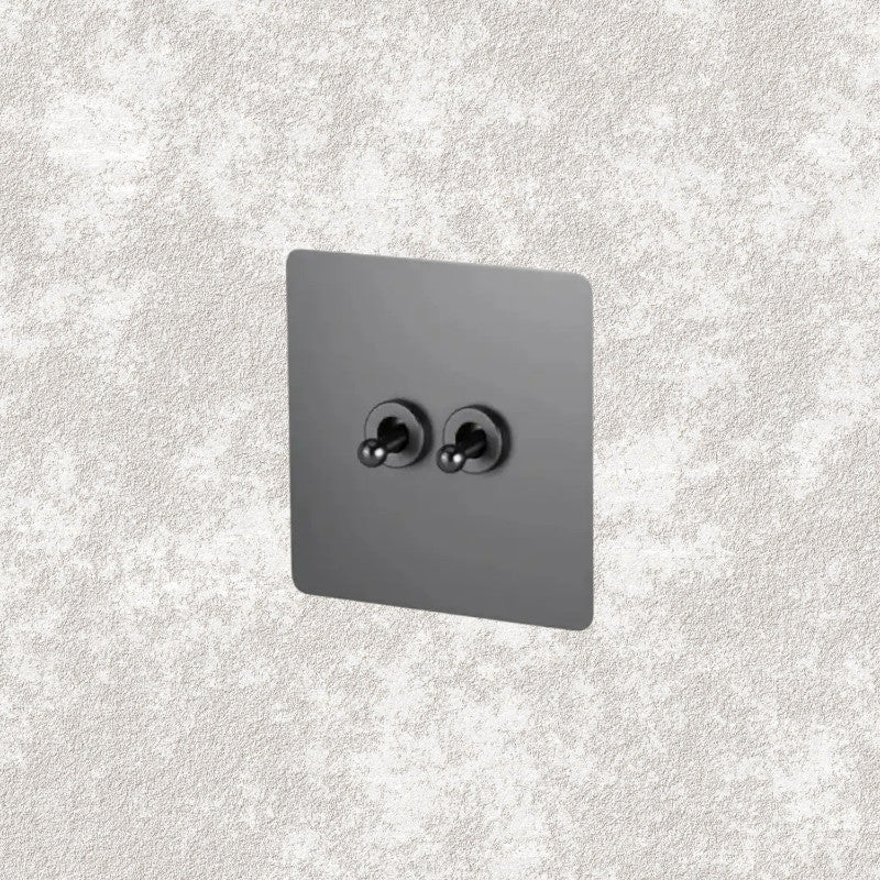 interrupteur va-et-vient double anthracite