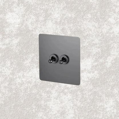 interrupteur va-et-vient double anthracite