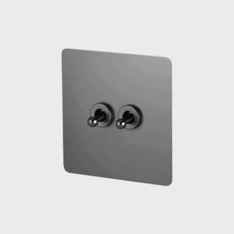 interrupteur va-et-vient double anthracite