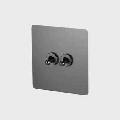 interrupteur va-et-vient double anthracite