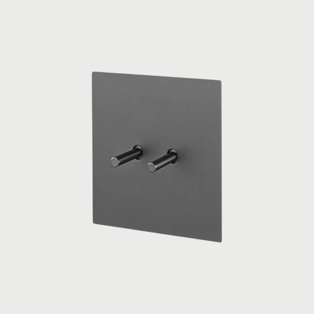 interrupteur va-et-vient double anthracite
