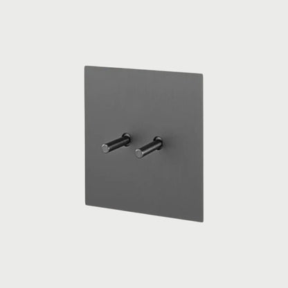 interrupteur va-et-vient double anthracite