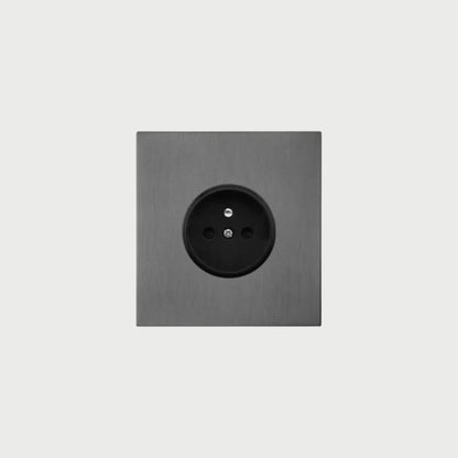 prise de courant simple anthracite
