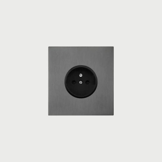 prise de courant simple anthracite