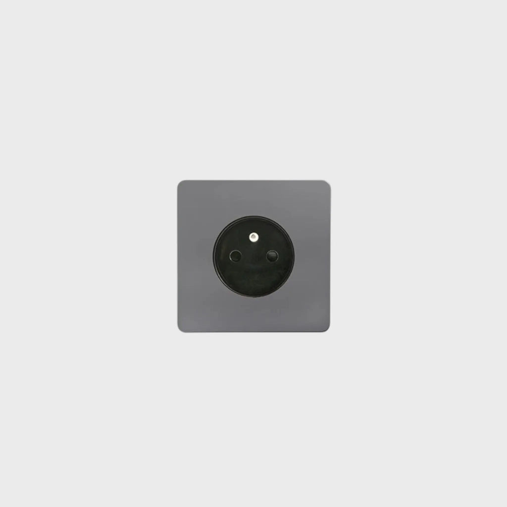 prise de courant simple anthracite
