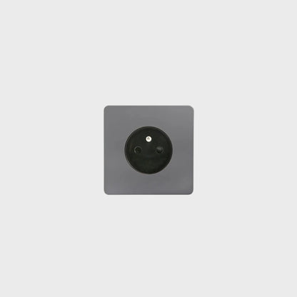 prise de courant simple anthracite