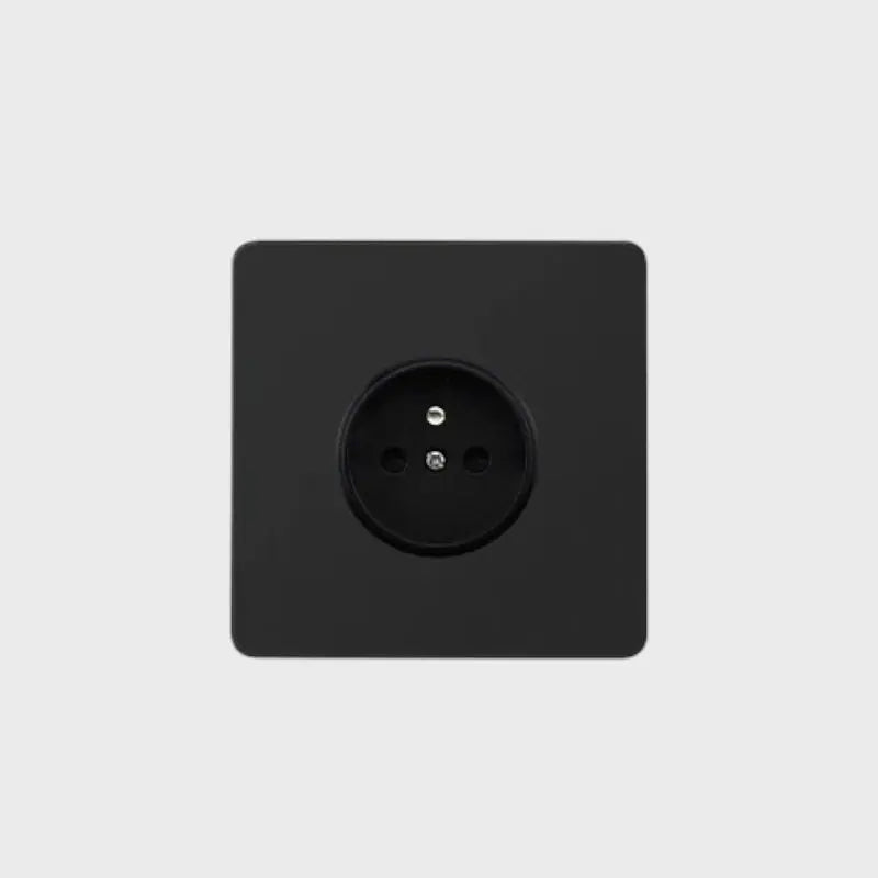 prise de courant double noir mat