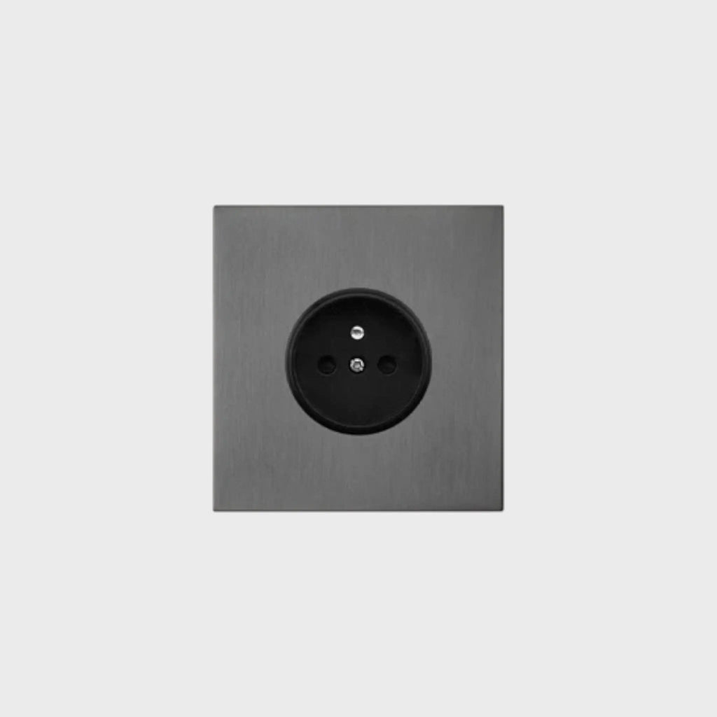 prise de courant simple anthracite