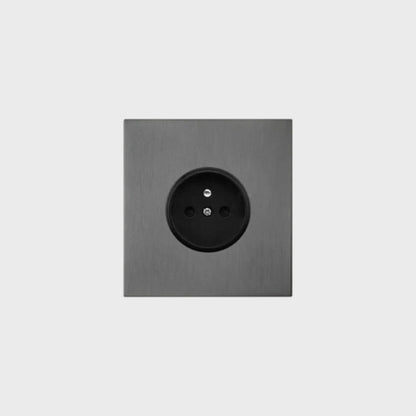 prise de courant simple anthracite