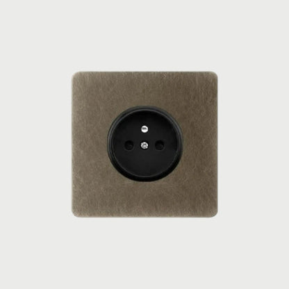 prise de courant simple bronze vieilli