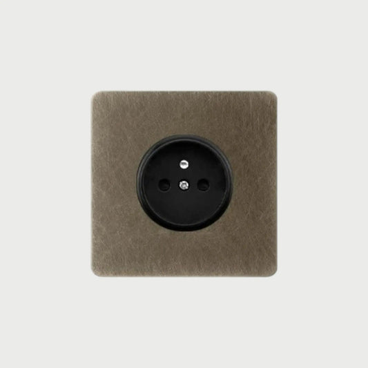 prise de courant simple bronze vieilli
