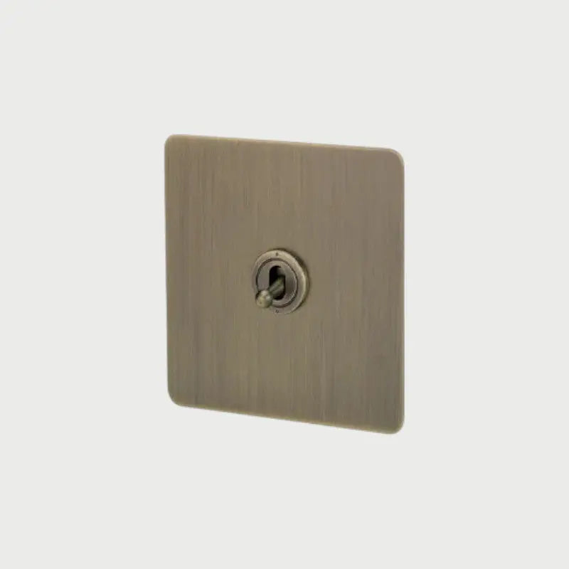 interrupteur va-et-vient simple bronze brossé