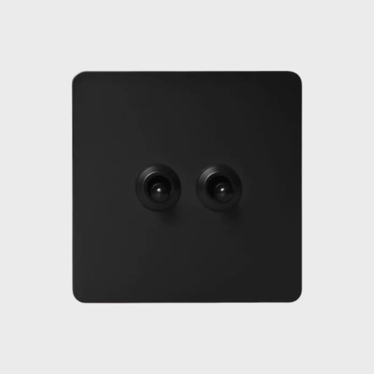 interrupteur va-et-vient double noir mat