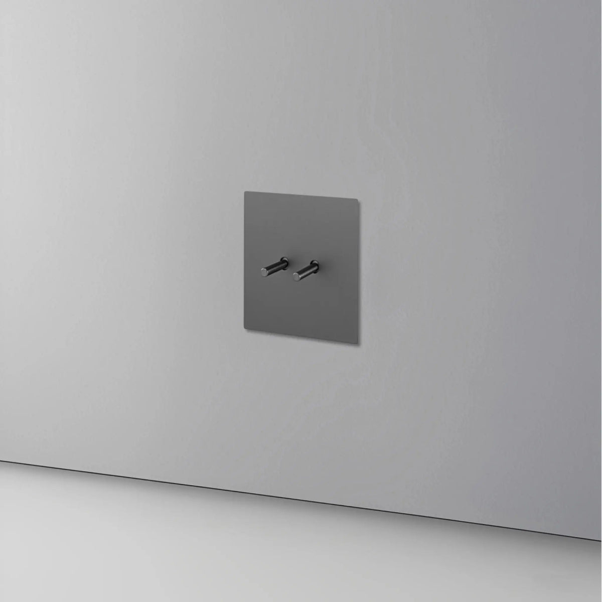 interrupteur va-et-vient double anthracite