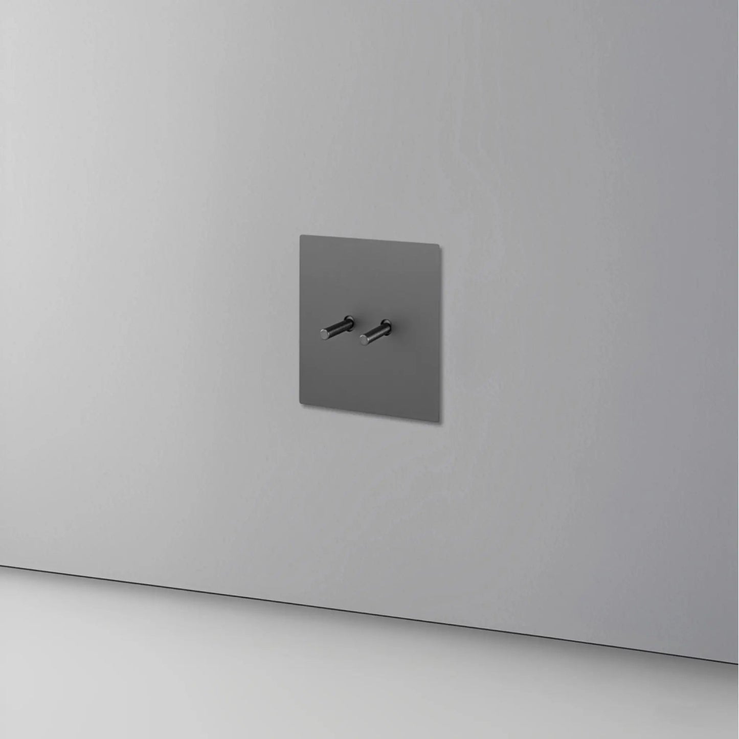 interrupteur va-et-vient double anthracite