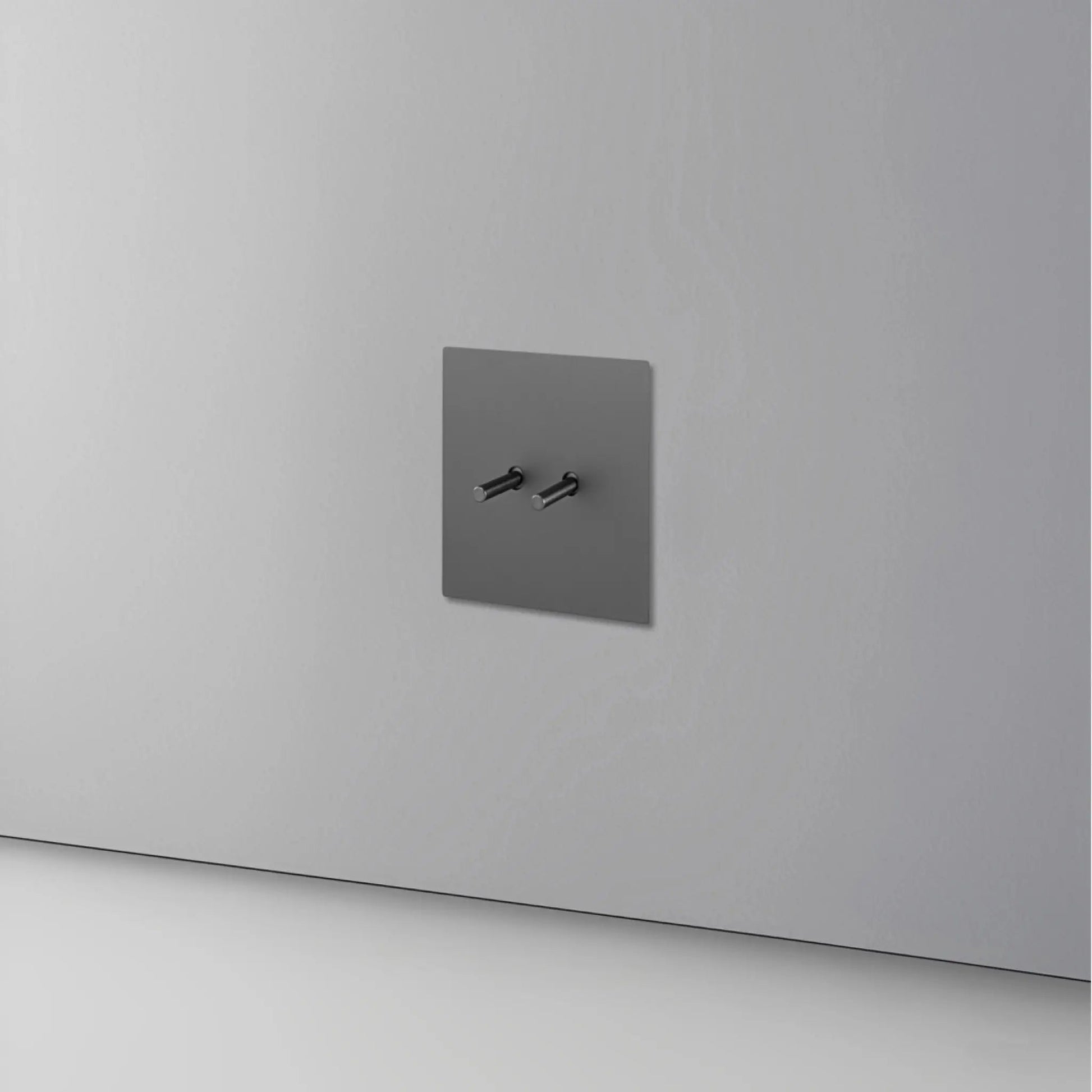 interrupteur va-et-vient double anthracite