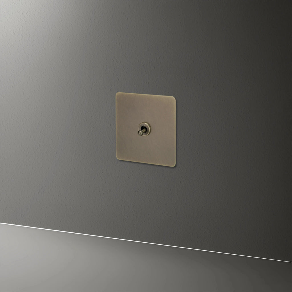 interrupteur va-et-vient simple bronze vieilli