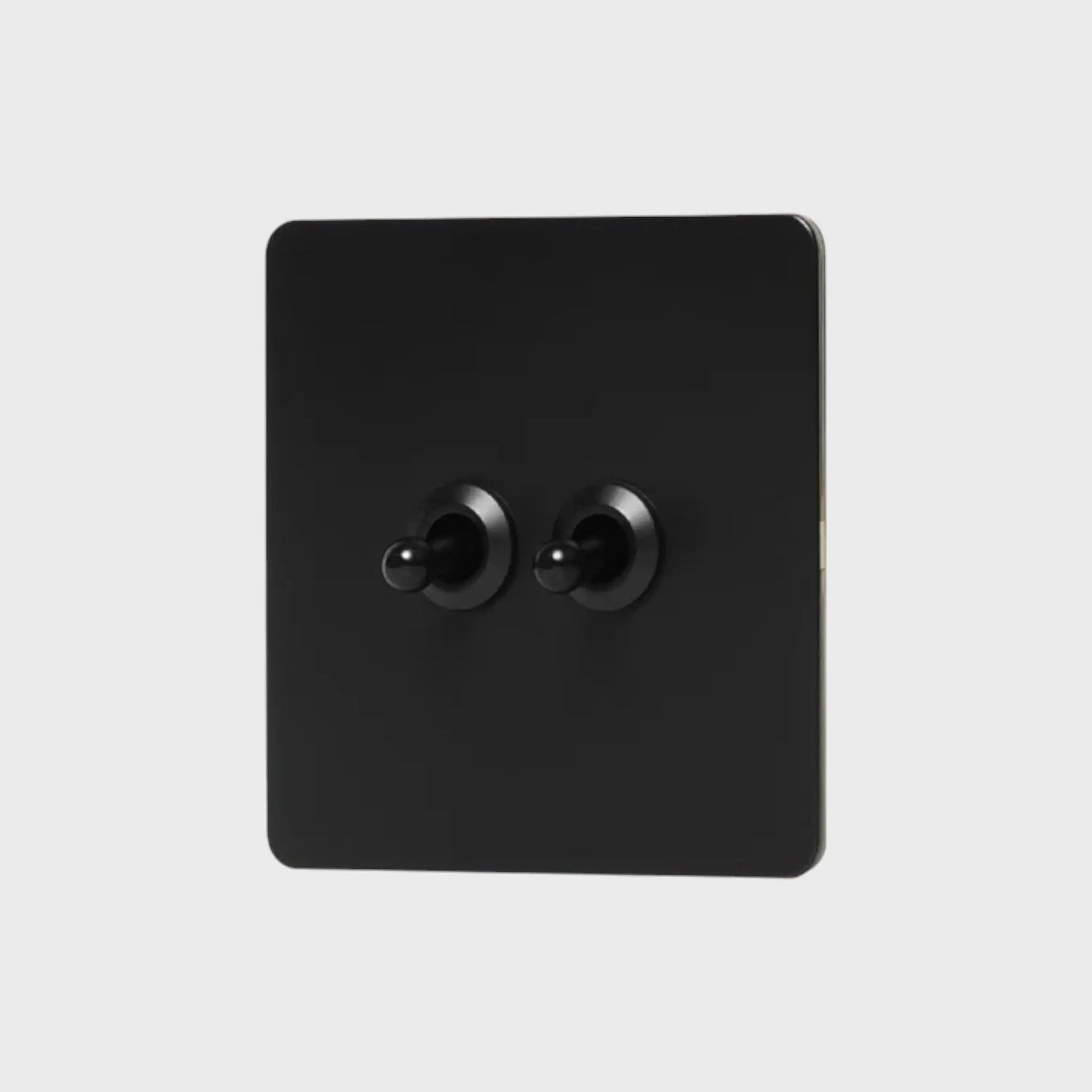interrupteur va-et-vient double noir mat