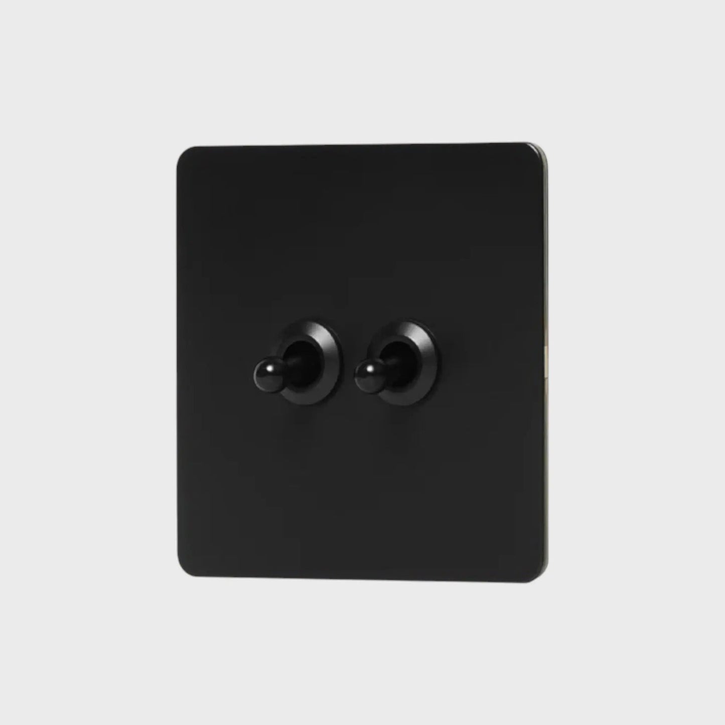 interrupteur va-et-vient double noir mat
