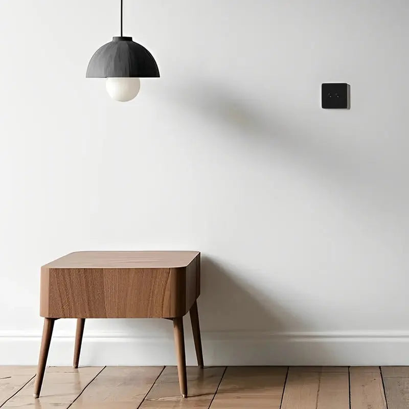 interrupteur va-et-vient double noir mat
