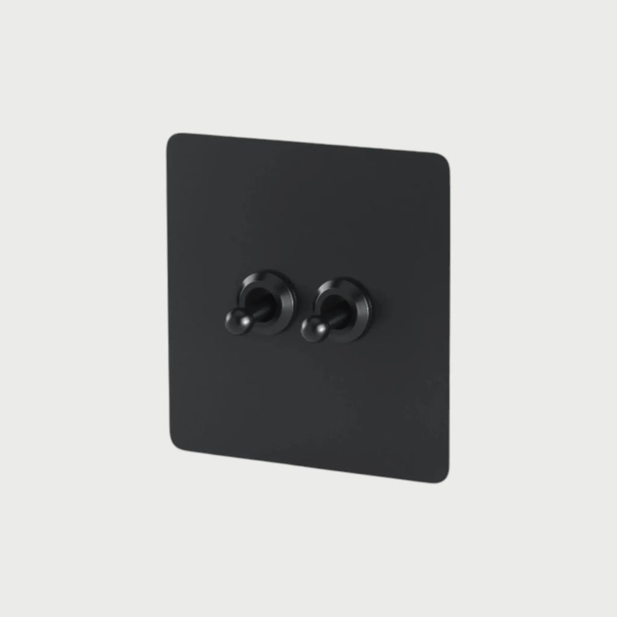 interrupteur va-et-vient double noir mat
