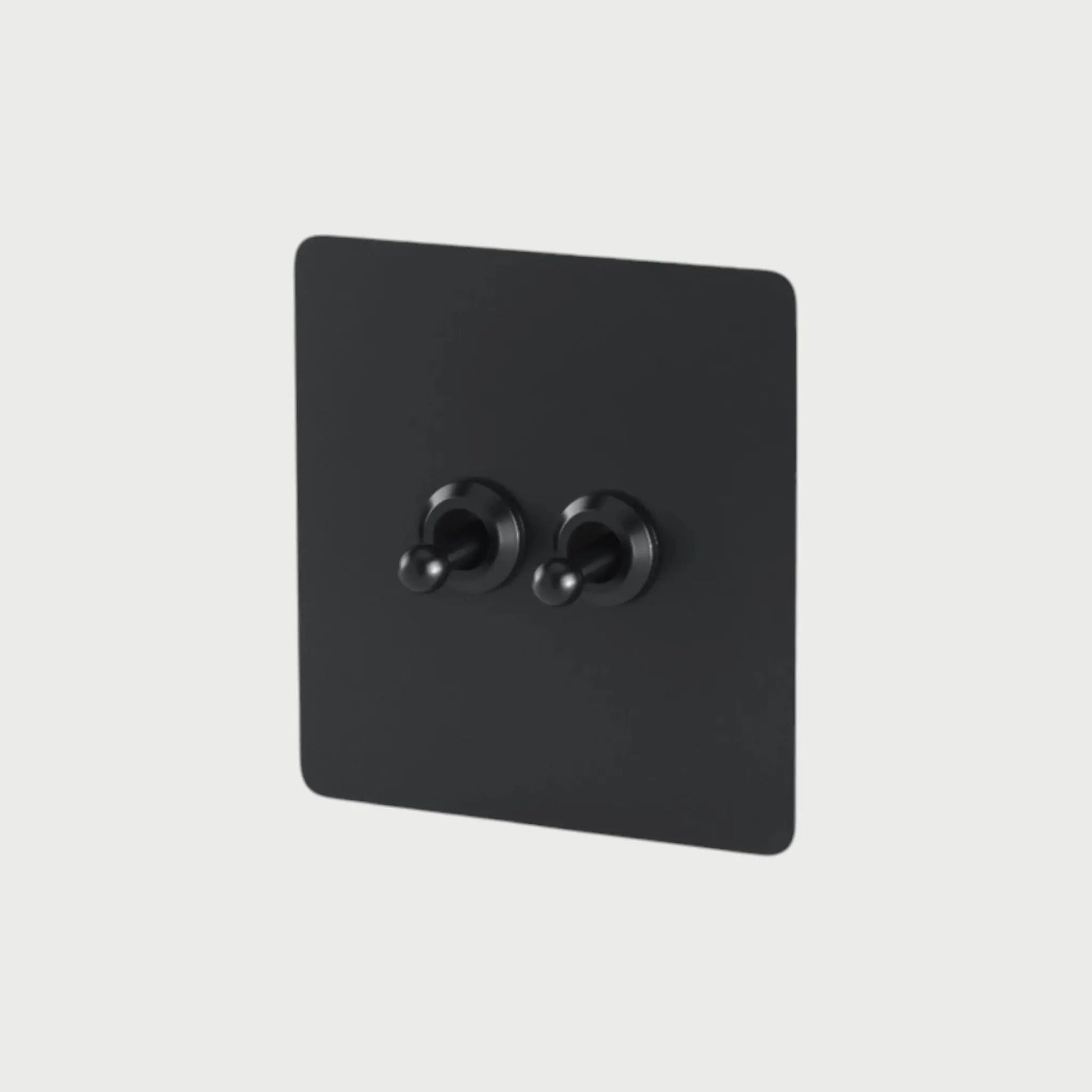 interrupteur va-et-vient double noir mat