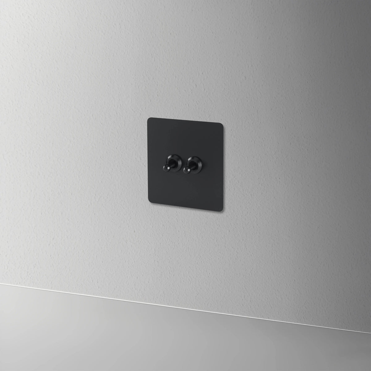 interrupteur va-et-vient double noir mat
