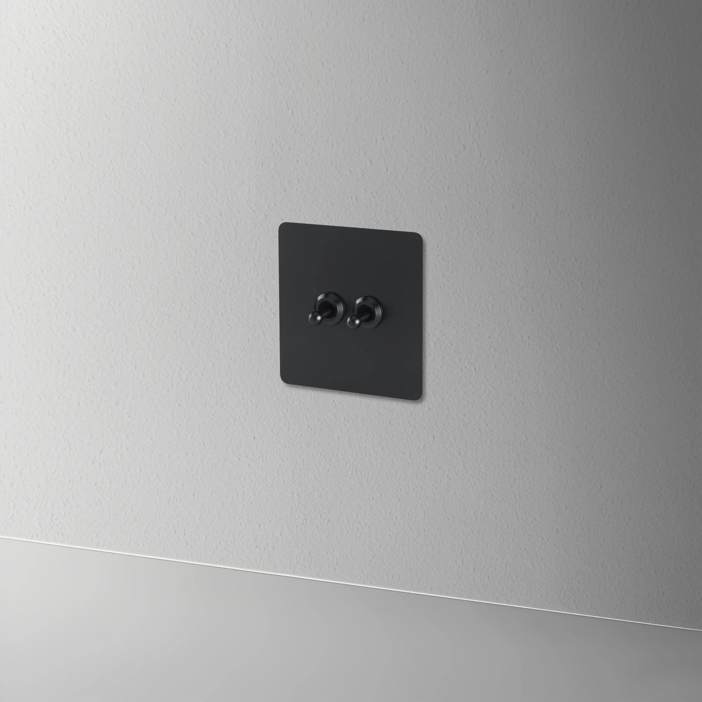 interrupteur va-et-vient double noir mat