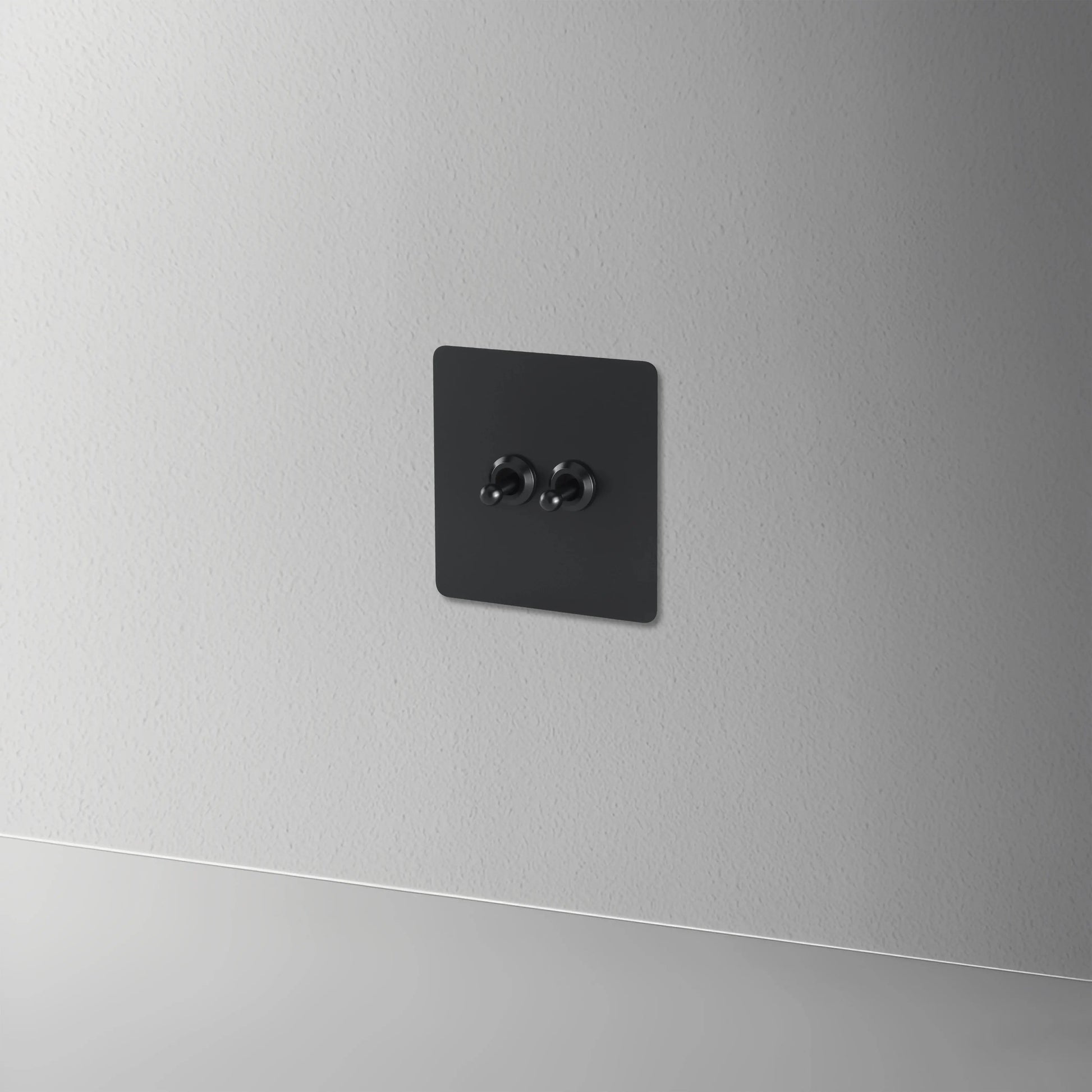 interrupteur va-et-vient double noir mat