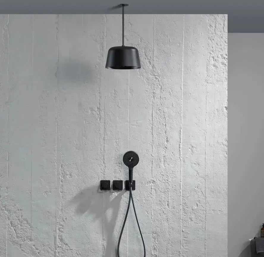 Mitigeur de Douche plafond noir mat