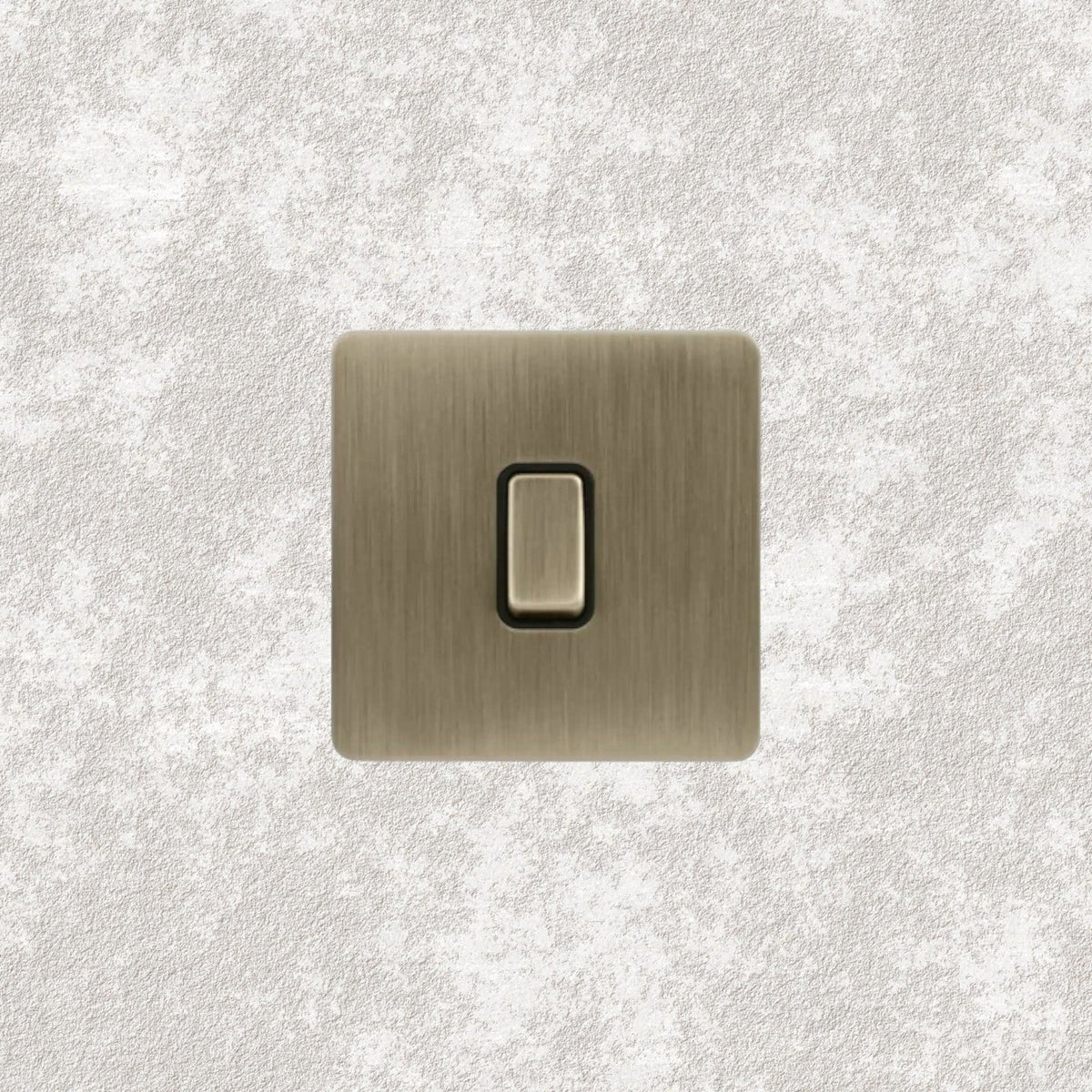 interrupteur bouton plat simple bronze brossé