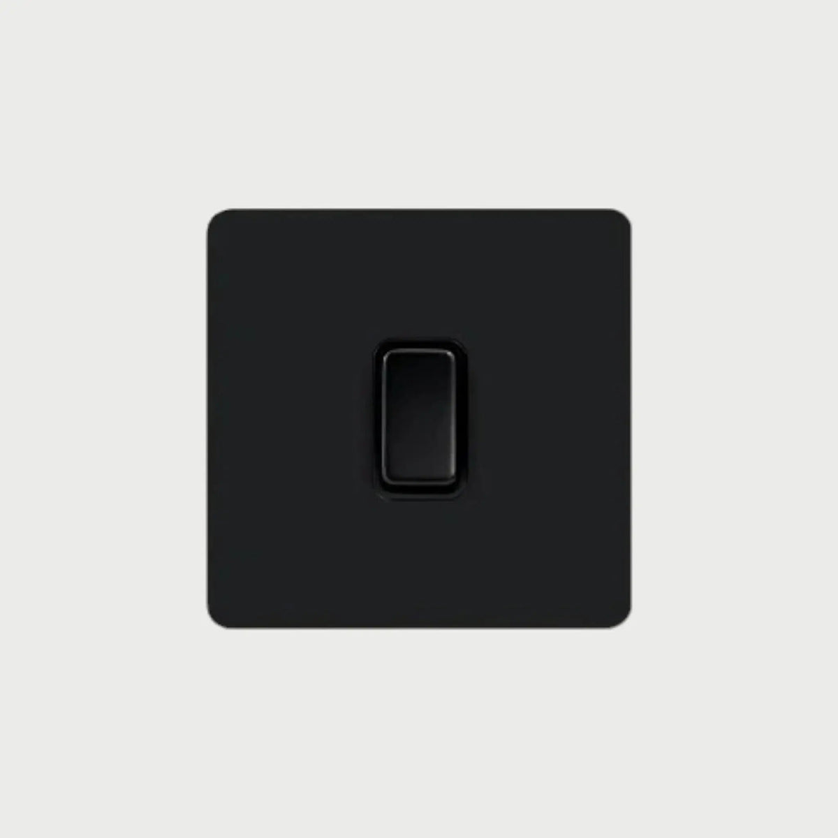 interrupteur bouton plat simple noir mat