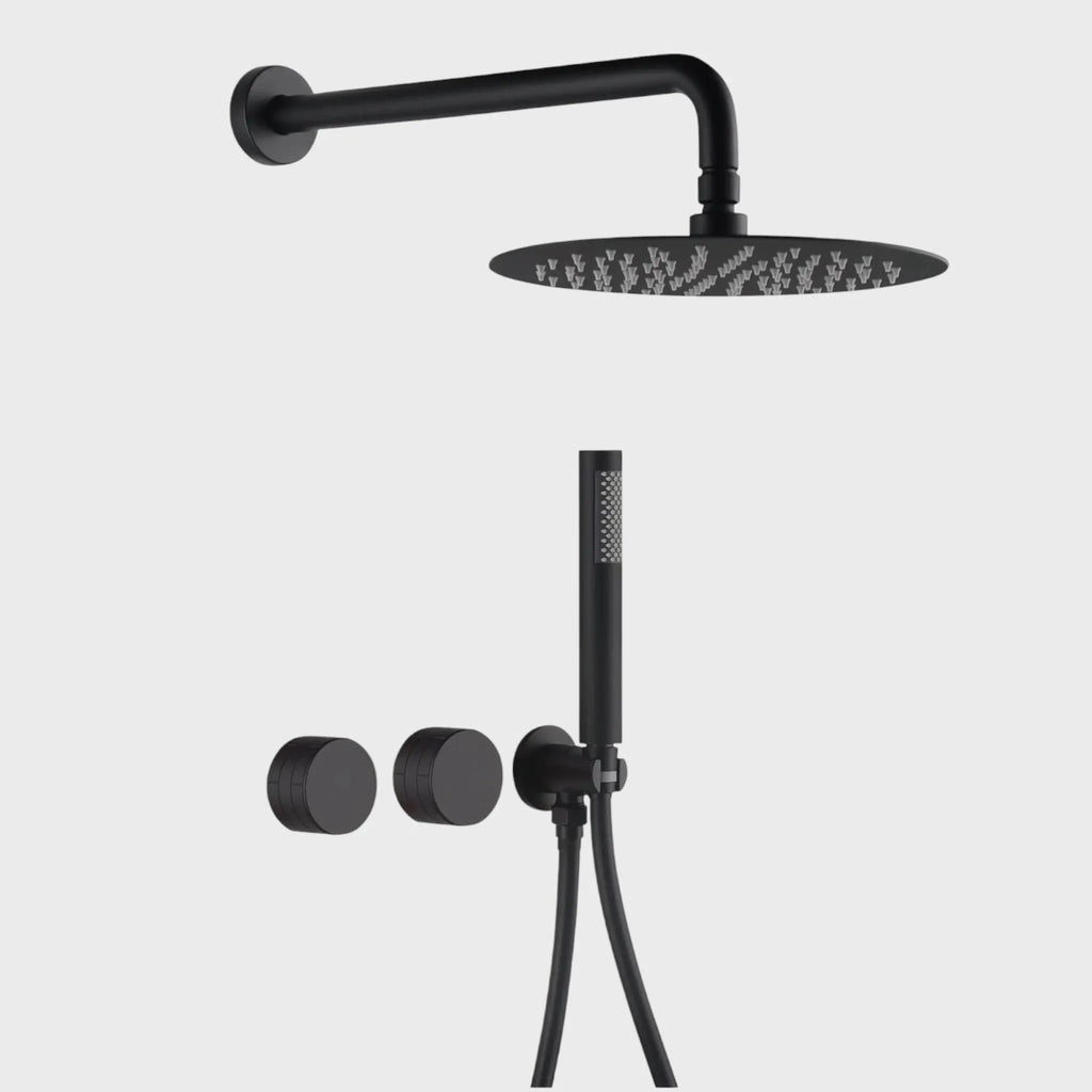 Composition de Douche encastré noir