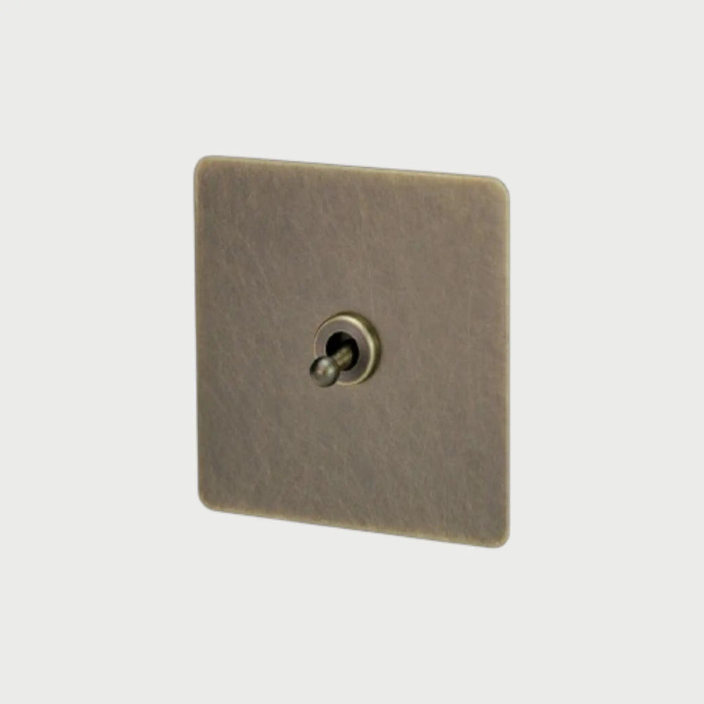 interrupteur va-et-vient simple bronze vieilli