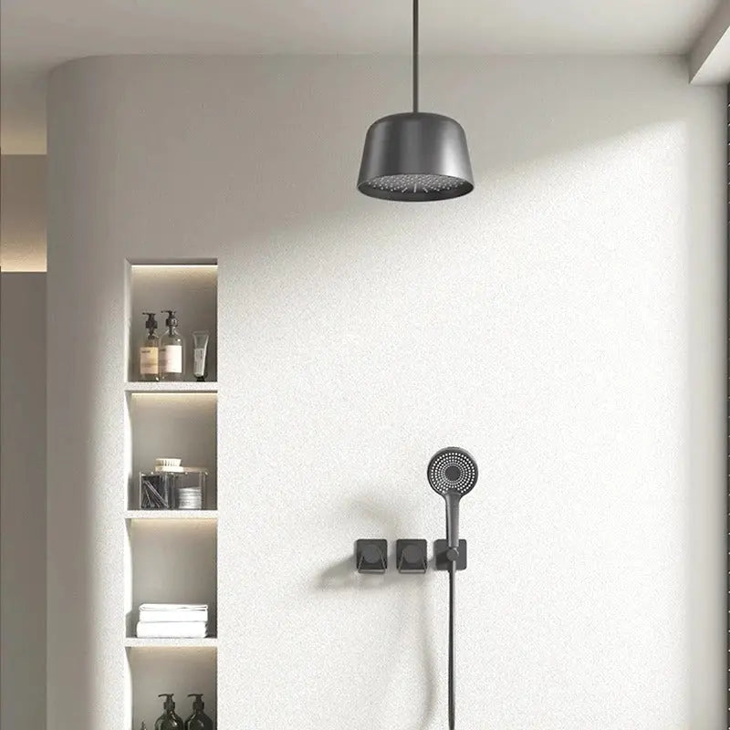 Mitigeur de Douche plafond noir mat