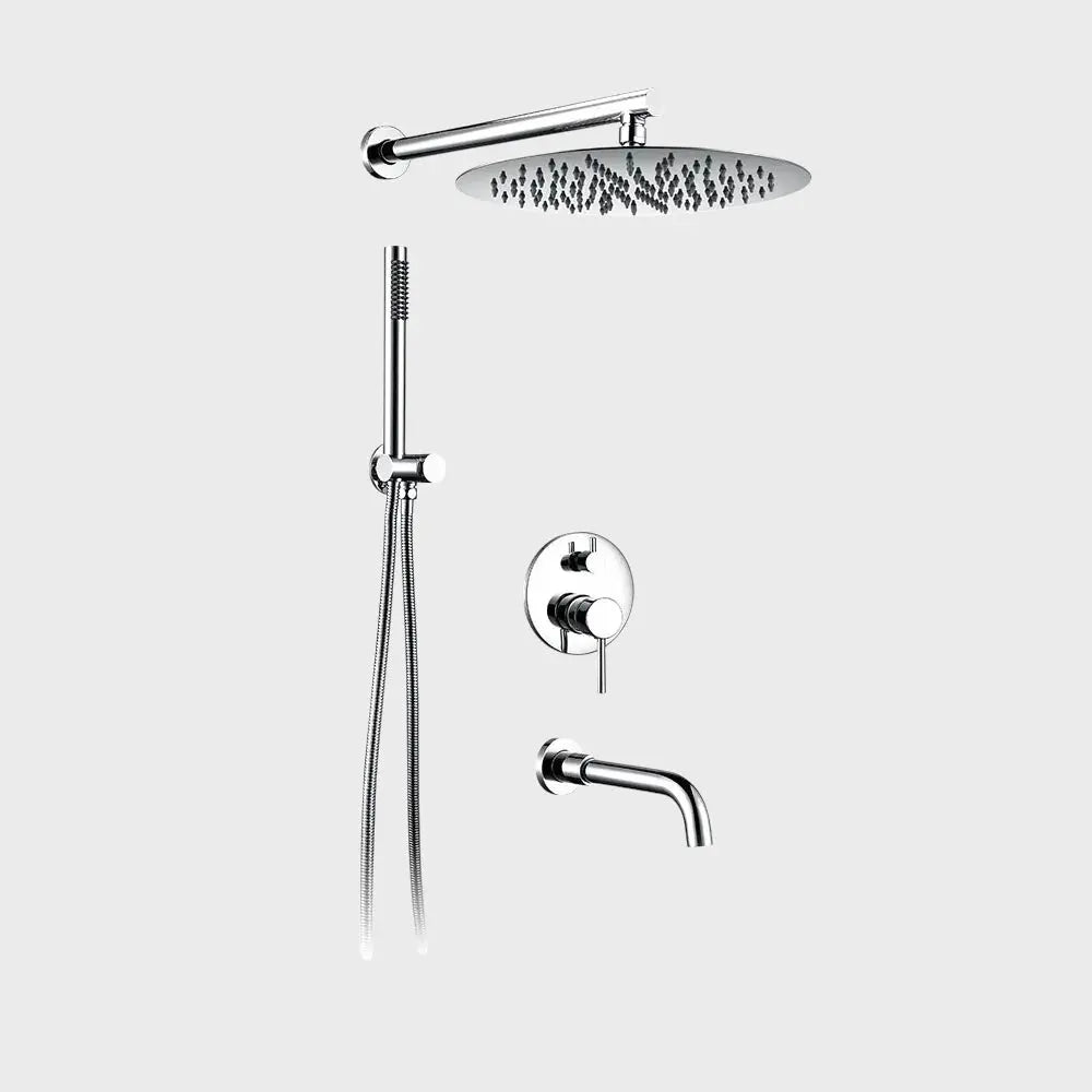 Composition bain-douche thermostatique encastrée chrome