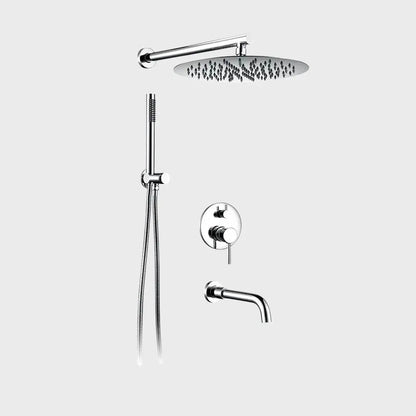 Composition bain-douche thermostatique encastrée chrome