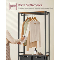 Meuble avec panier à linge intégré et étagères de rangement - Aéraly
