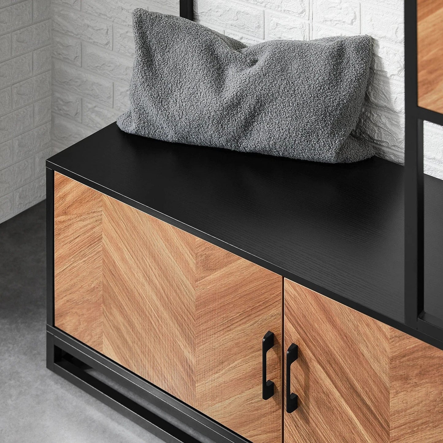 Meuble d'entrée avec banc et rangement chaussures - pratique et esthétique Bois