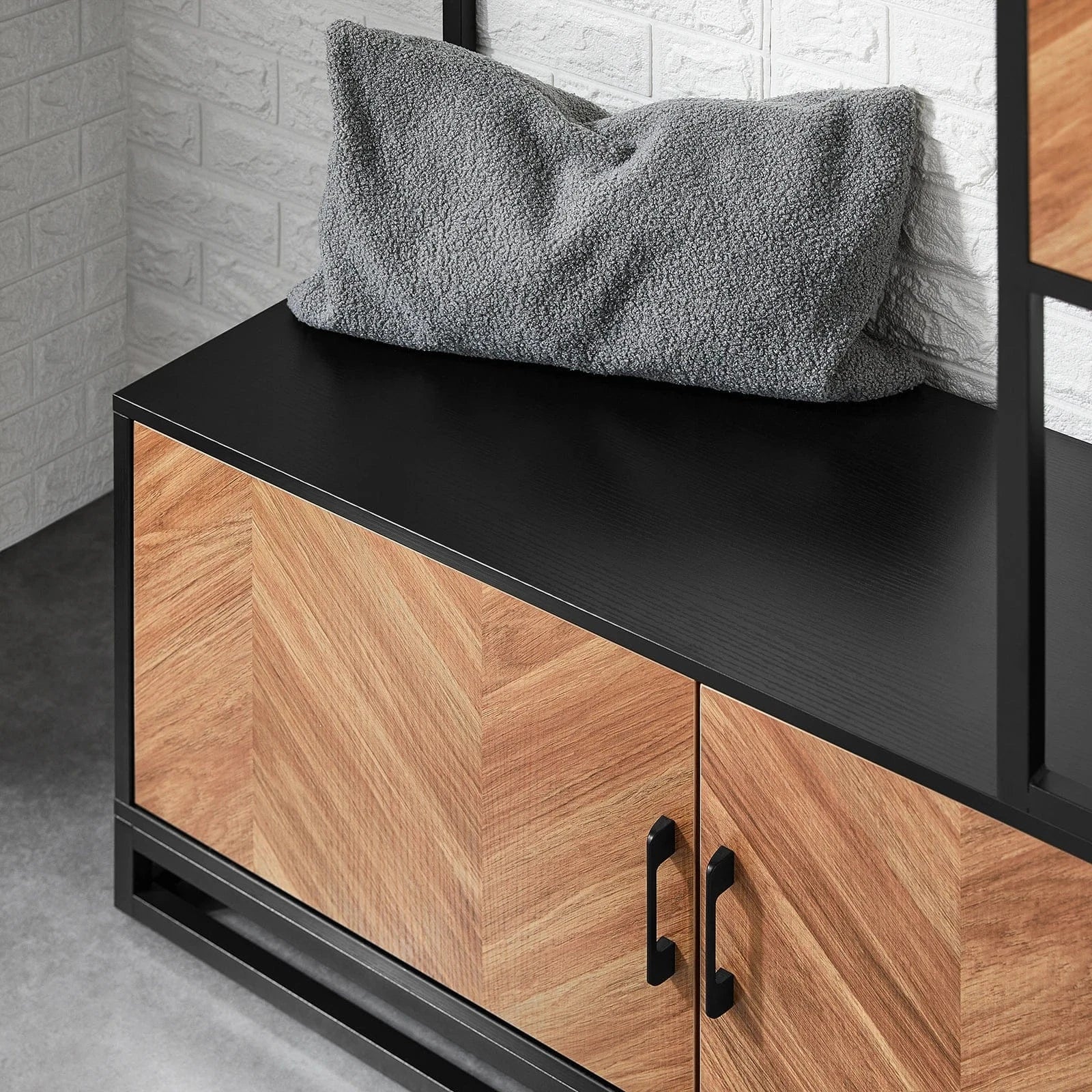 Meuble d'entrée avec banc et rangement chaussures - pratique et esthétique Bois