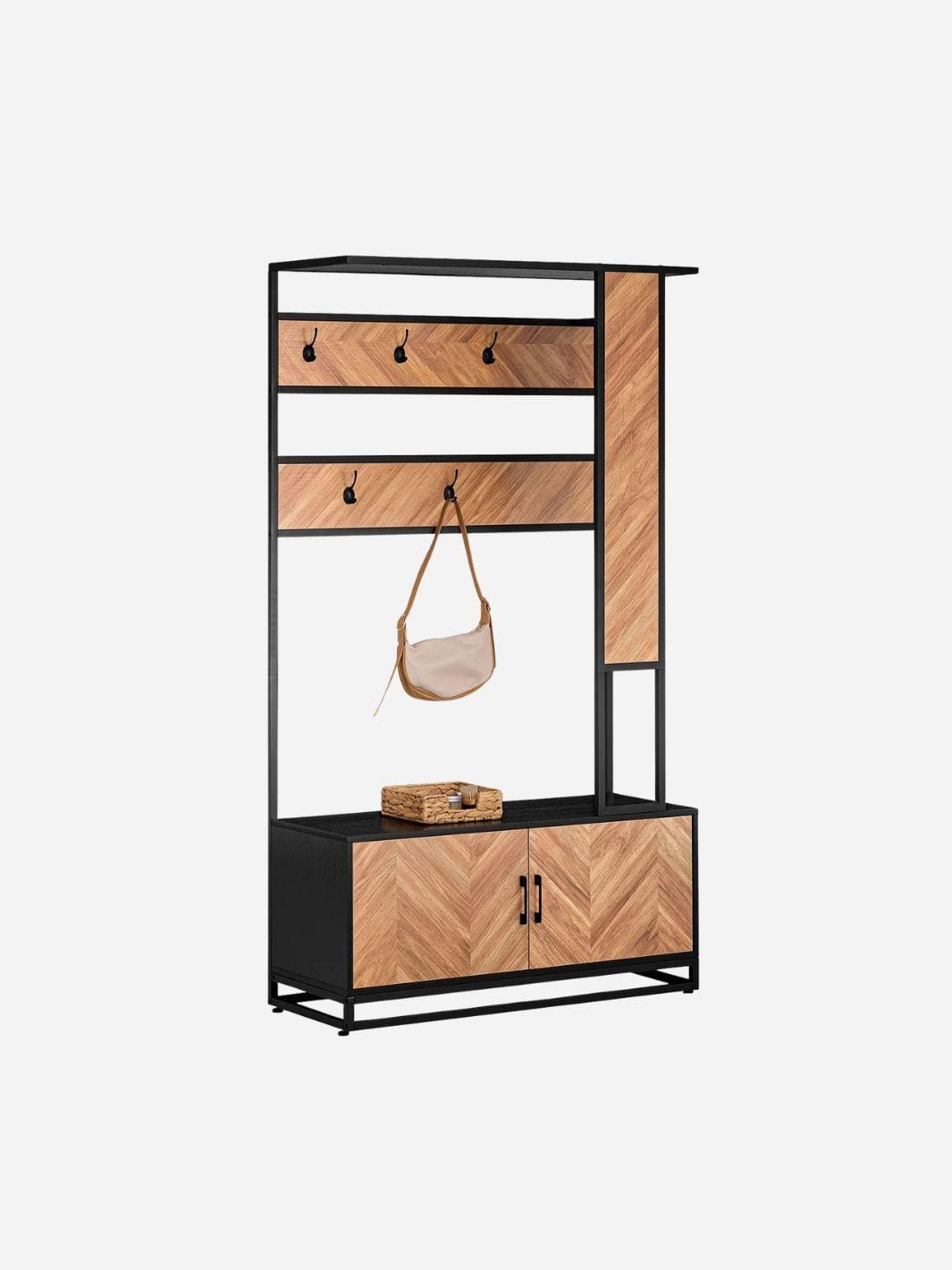 Meuble d'entrée avec banc et rangement chaussures - pratique et esthétique Bois