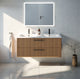 Meuble vasque simple 120cm Chêne noisette